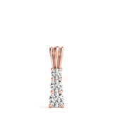 Rose gold Four-Stone Round Prong-Set Diamond Pendant 1