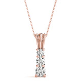 Rose gold Four-Stone Round Prong-Set Diamond Pendant