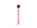 Rose gold Four-Stone Round Ruby Prong-Set Band_20