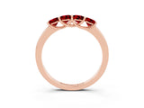 Rose gold Four-Stone Round Ruby Prong-Set Band_21