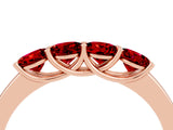 Rose gold Four-Stone Round Ruby Prong-Set Band_22