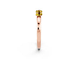 Rose gold Four-Stone Round Yellow Sapphire Prong-Set Band_20