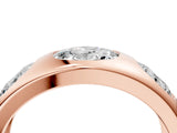 Rose gold Graduated Cushion Diamond Five-Stone Mens Band_4