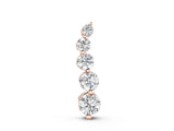 Rose gold Graduated Round Diamond Prong Set Pendant_6