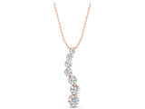 Rose gold Graduated Round Prong-Set Diamond Pendant_7
