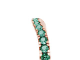 Rose gold Green Sapphire Pavé Curved Wedding Band_11