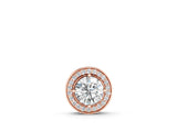 Rose gold Halo Round Diamond Four-Prong Pendant_11