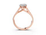 Rose gold Heart Brilliant Channel-Set Solitaire Ring with Four-Prong Setting_23
