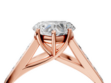 Rose gold Heart Brilliant Channel-Set Solitaire Ring with Four-Prong Setting_24