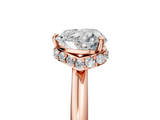 Rose gold Heart Brilliant Solitaire Engagement Ring with Six-Prong Setting and Classic Band_25