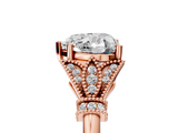 Rose gold Heart Brilliant Solitaire with Pave Band and Four-Prong Setting_25