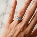 Rose gold Heart Cut Aquamarine Solitaire Ring with Round  Pavé Band and Four-Prong Setting_42