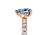 Rose gold Heart Cut Aquamarine Solitaire Ring with Round  Pavé Band and Four-Prong Setting_49