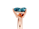 Rose gold Heart Cut Blue Topaz Solitaire Engagement Ring with Round Band and Four-Prong Setting_5