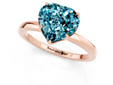 Rose gold Heart Cut Blue Topaz Solitaire Ring with Thin Band and Prong Setting_25