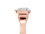 Rose gold Heart Cut Brilliant Solitaire Diamond Ring with Channel Set Band and Bar Prong Setting_13