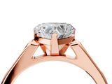 Rose gold Heart Cut Channel Set Solitaire Engagement Ring with Four-Prong Setting_197