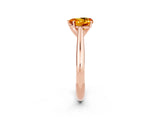 Rose gold Heart Cut Citrine Solitaire Engagement Ring with Cathedral Setting and Four-Prong Mount_32