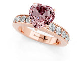 Rose gold Heart Cut Cut Channel Set Diamond Engagement Ring with Four-Prong Setting_1