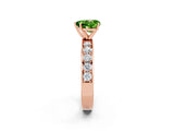 Rose gold Heart Cut Cut Channel Set Diamond Engagement Ring with Four-Prong Setting_2