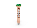 Rose gold Heart Cut Cut Channel Set Diamond Engagement Ring with Four-Prong Setting_2