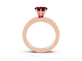 Rose gold Heart Cut Cut Channel Set Diamond Engagement Ring with Four-Prong Setting_3