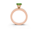 Rose gold Heart Cut Cut Channel Set Diamond Engagement Ring with Four-Prong Setting_3