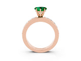Rose gold Heart Cut Cut Channel Set Diamond Engagement Ring with Four-Prong Setting_3