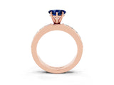 Rose gold Heart Cut Cut Channel Set Diamond Engagement Ring with Four-Prong Setting_3
