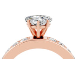 Rose gold Heart Cut Cut Channel Set Diamond Engagement Ring with Four-Prong Setting_4