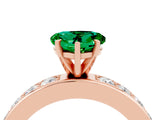Rose gold Heart Cut Cut Channel Set Diamond Engagement Ring with Four-Prong Setting_4