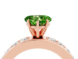 Rose gold Heart Cut Cut Channel Set Diamond Engagement Ring with Four-Prong Setting_4