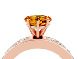 Rose gold Heart Cut Cut Channel Set Diamond Engagement Ring with Four-Prong Setting_4