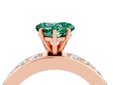 Rose gold Heart Cut Cut Channel Set Diamond Engagement Ring with Four-Prong Setting_4