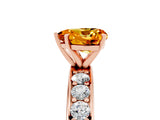 Rose gold Heart Cut Cut Channel Set Diamond Engagement Ring with Four-Prong Setting_5