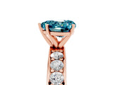 Rose gold Heart Cut Cut Channel Set Diamond Engagement Ring with Four-Prong Setting_5