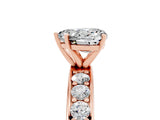 Rose gold Heart Cut Cut Channel Set Diamond Engagement Ring with Four-Prong Setting_5