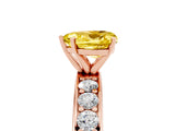 Rose gold Heart Cut Cut Channel Set Diamond Engagement Ring with Four-Prong Setting_5