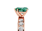 Rose gold Heart Cut Cut Channel Set Diamond Engagement Ring with Four-Prong Setting_5