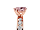 Rose gold Heart Cut Cut Channel Set Diamond Engagement Ring with Four-Prong Setting_5