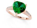 Rose gold Heart Cut Cut Channel Set Solitaire Engagement Ring with Four-Prong Setting_1