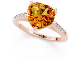 Rose gold Heart Cut Cut Channel Set Solitaire Engagement Ring with Four-Prong Setting_1