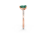 Rose gold Heart Cut Cut Channel Set Solitaire Engagement Ring with Four-Prong Setting_2