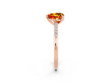 Rose gold Heart Cut Cut Channel Set Solitaire Engagement Ring with Four-Prong Setting_2
