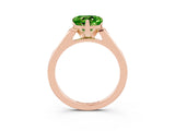 Rose gold Heart Cut Cut Channel Set Solitaire Engagement Ring with Four-Prong Setting_3
