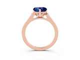 Rose gold Heart Cut Cut Channel Set Solitaire Engagement Ring with Four-Prong Setting_3