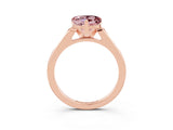 Rose gold Heart Cut Cut Channel Set Solitaire Engagement Ring with Four-Prong Setting_3