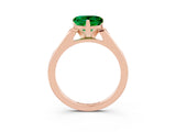Rose gold Heart Cut Cut Channel Set Solitaire Engagement Ring with Four-Prong Setting_3