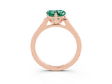 Rose gold Heart Cut Cut Channel Set Solitaire Engagement Ring with Four-Prong Setting_3