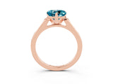 Rose gold Heart Cut Cut Channel Set Solitaire Engagement Ring with Four-Prong Setting_3